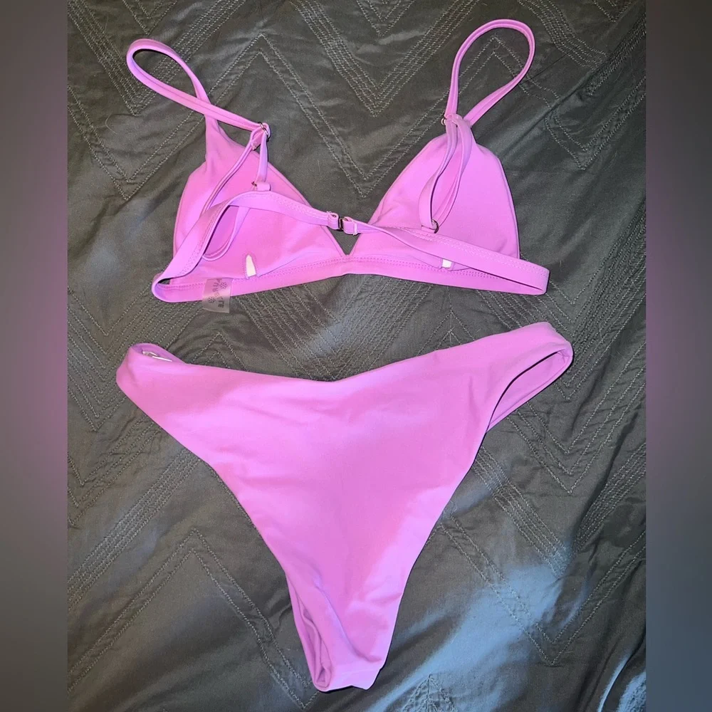 Women's Pink Triangle Bikini Set